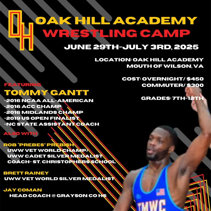 oak hill academy summer wrestling camp